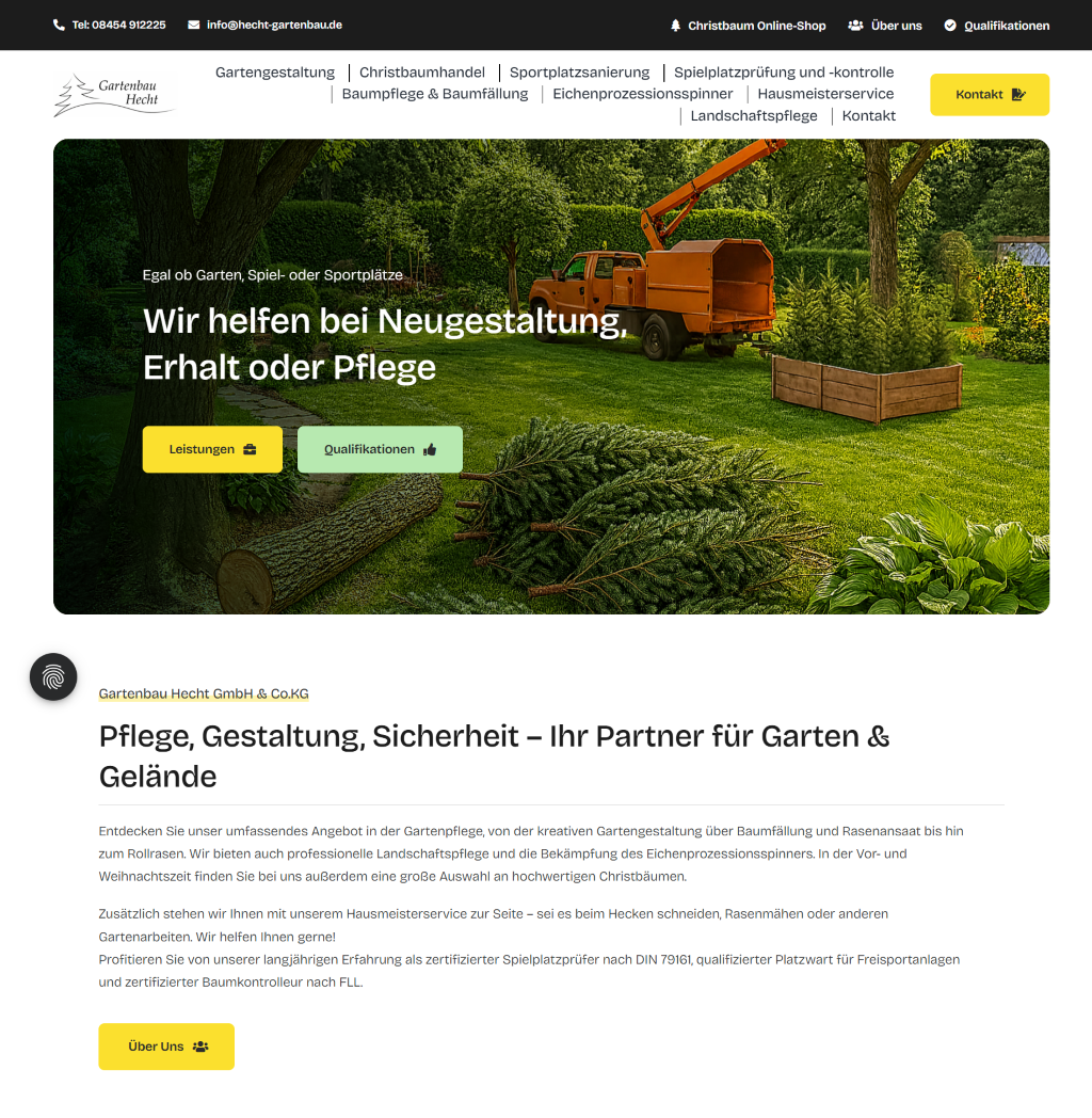 Website Gartenbau Hecht GmbH & Co.KG